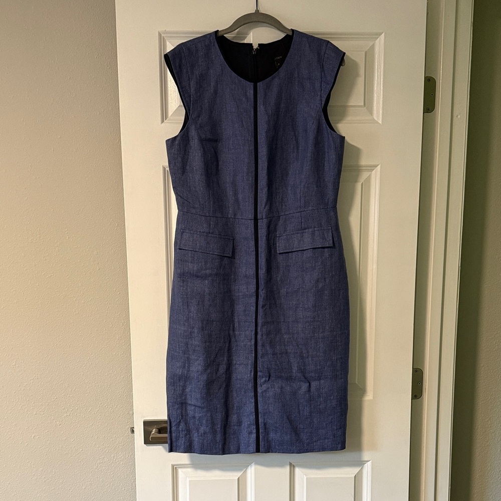 J. Crew Classic Blue Sheath Dress